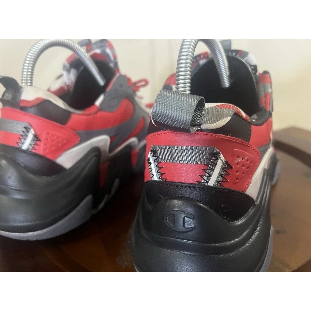 Champion Hyper C Flood Scarlet Gray Black Mens‎ 9 .5 Sneakers Trainers Athletic